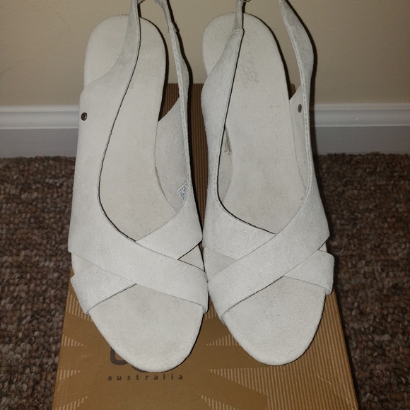 Ugg Wedge Sandals  size:8 color:marshmallow - Picture 2 of 3